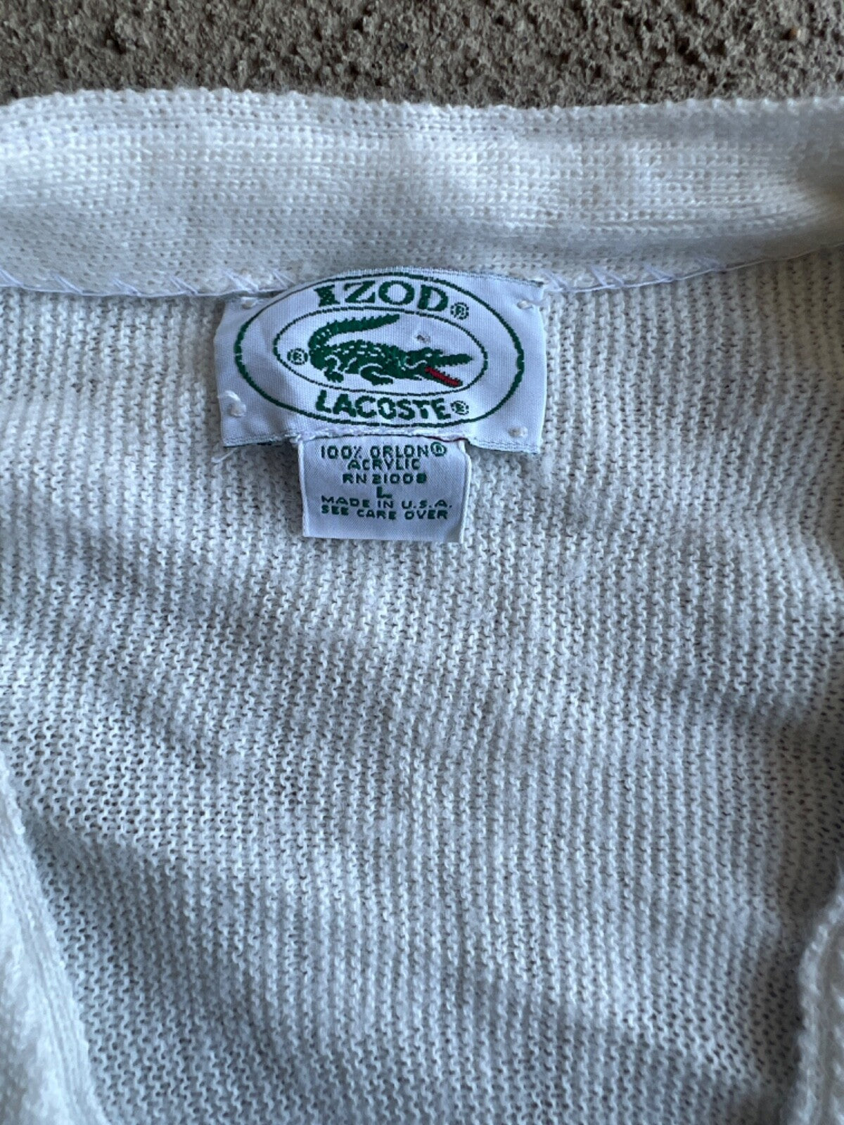 Vintage 90's IZOD Lacoste Classic Cardigan Sweater