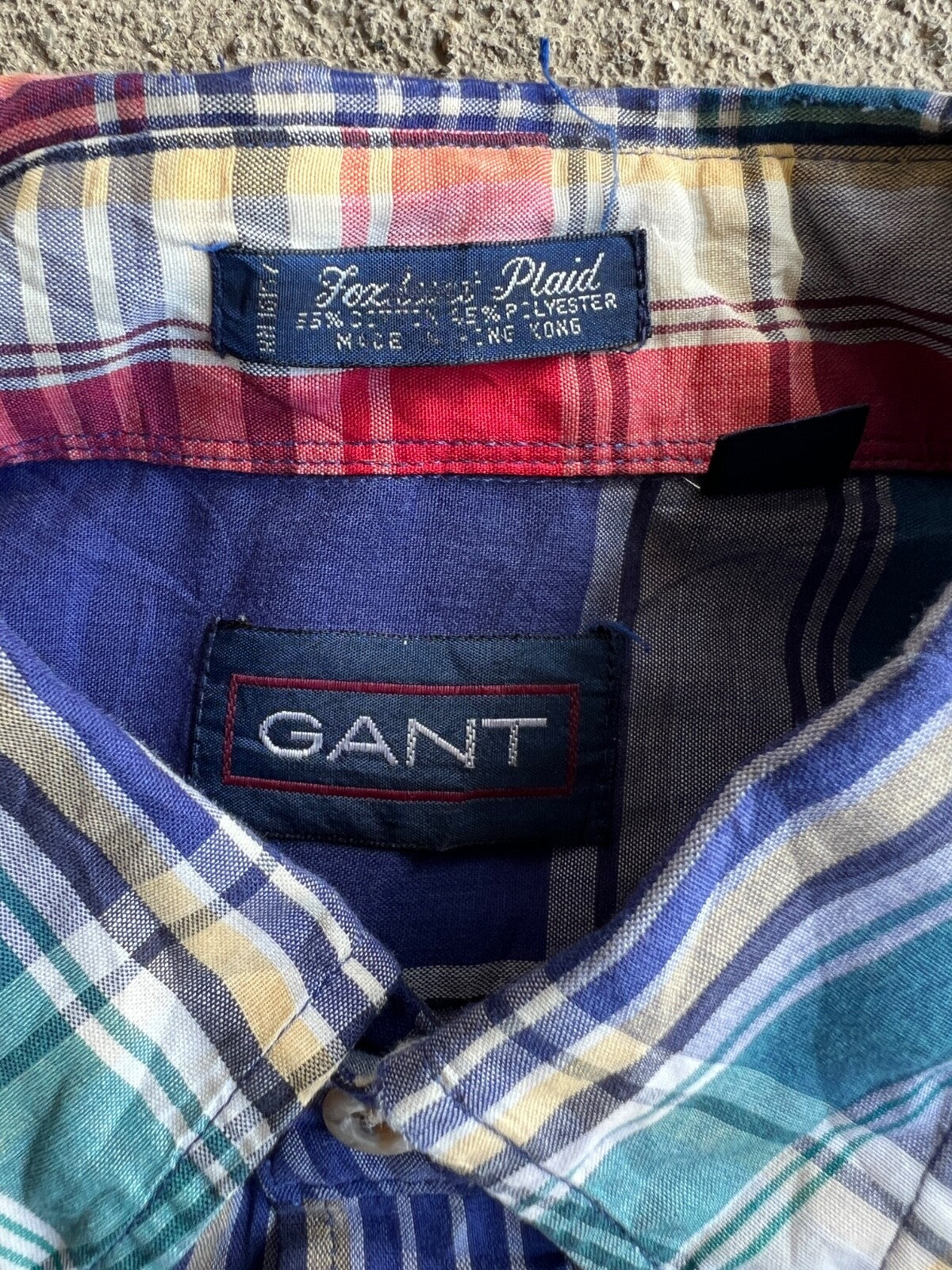 Vintage 90's Gant Fox Hunt Plaid Button Down Shirt
