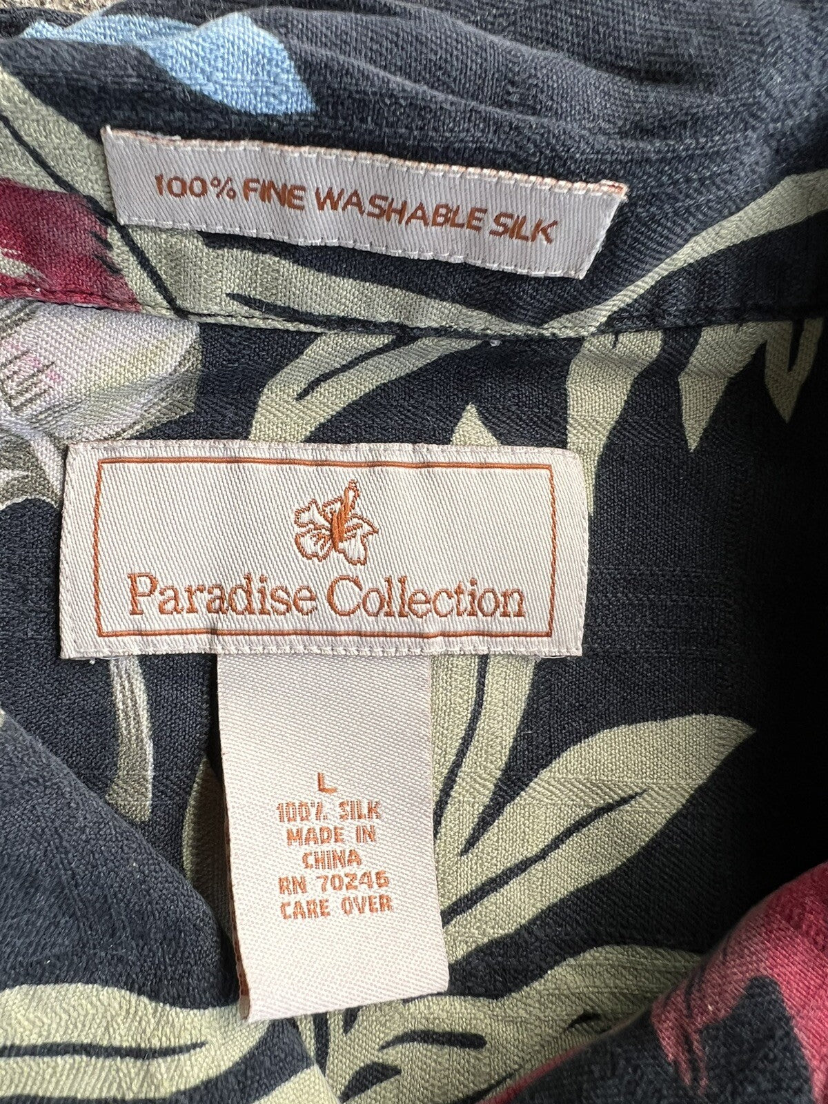Vintage Y2K Silk Hawaiian Button Up Shirt
