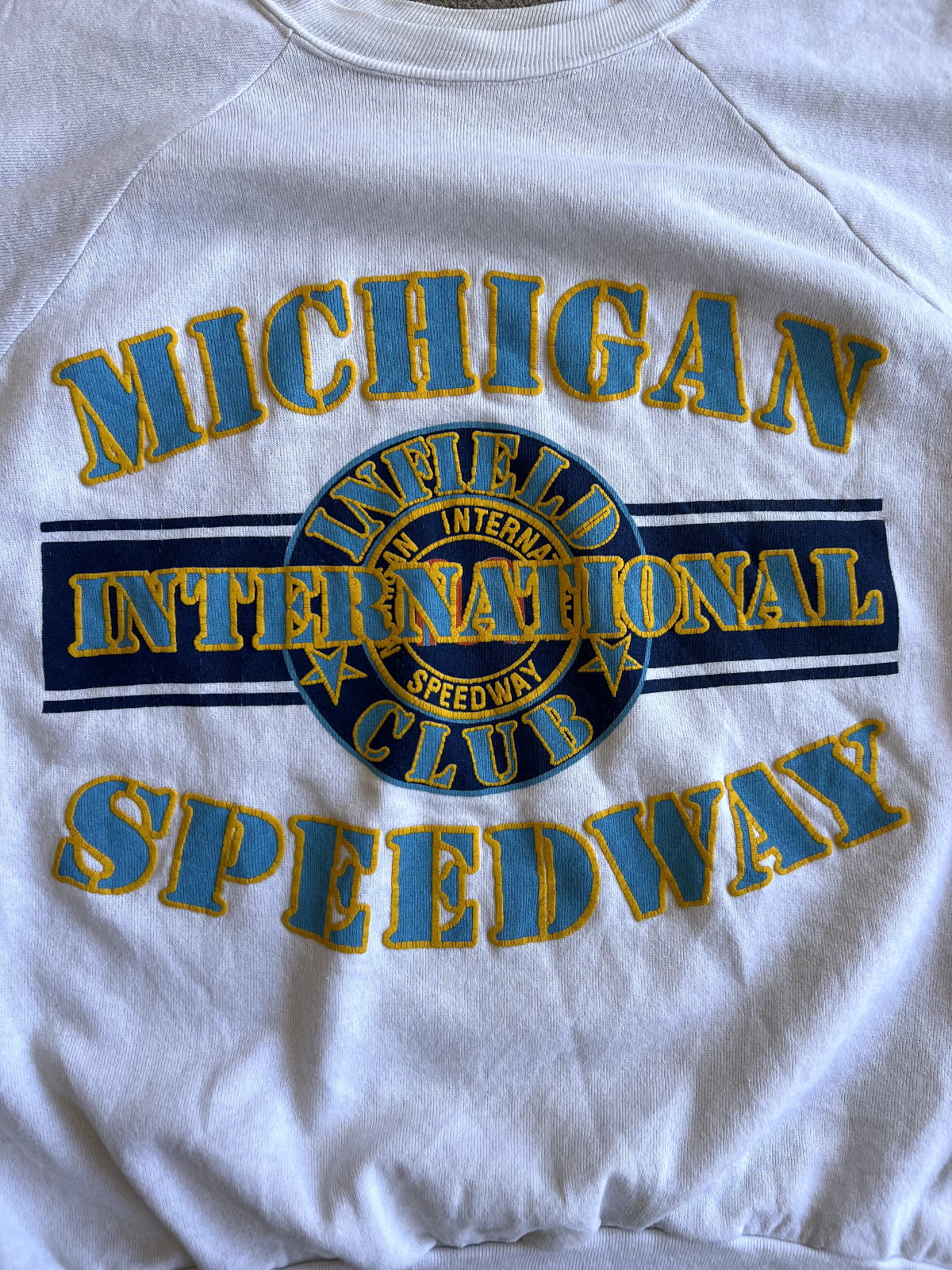 Vintage 90's Logo 7 Michigan International Speedway Crewneck Sweatshirt