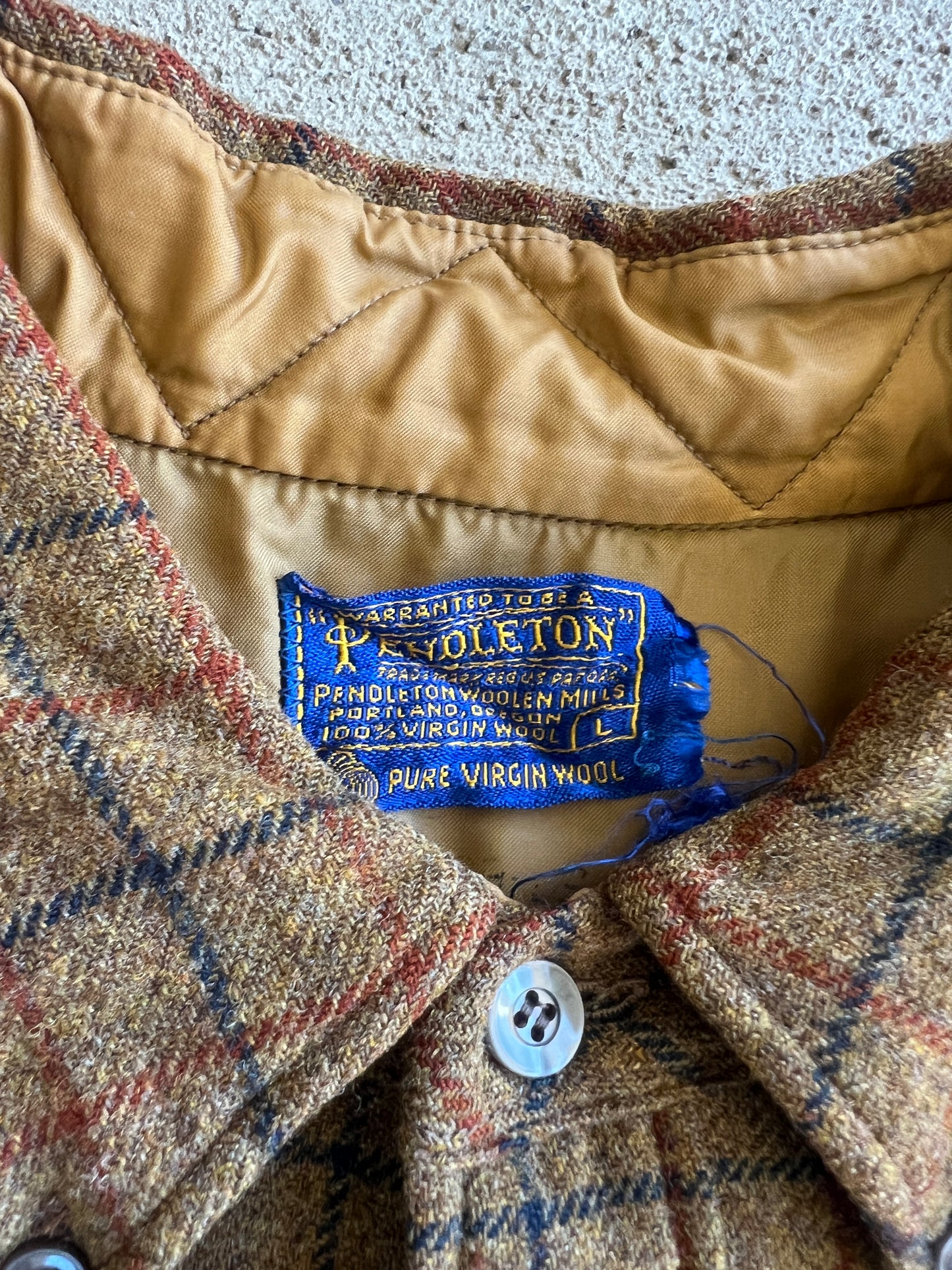 Vintage 90's Pendleton Check Button Up Shirt